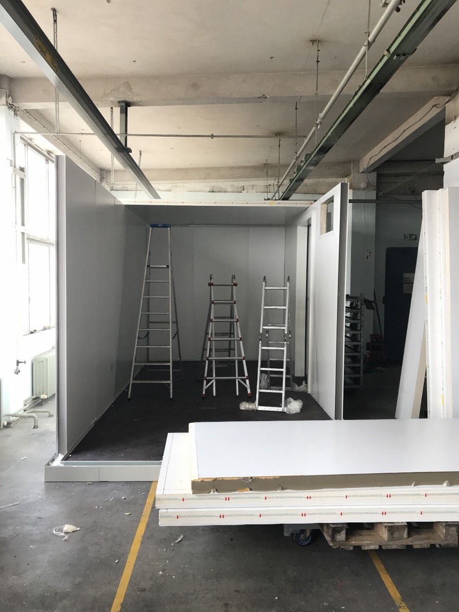 Cold-room shell under construction